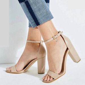 G by Guess Block Heel Peep Toe Sandals